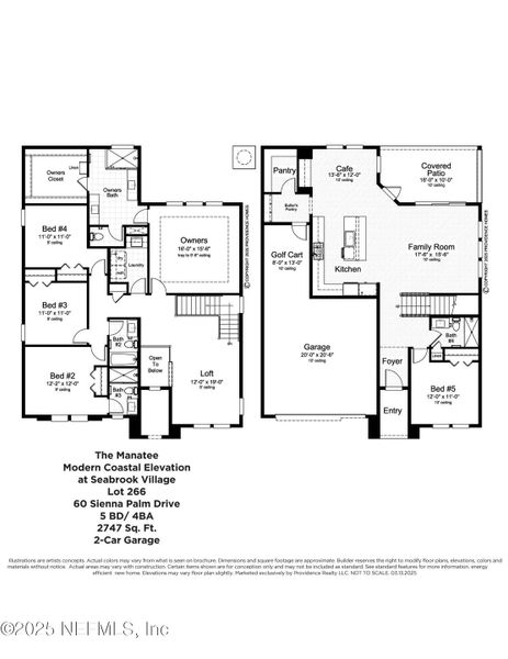 2D floor plan layout of this home in Seabrook Village at Seabrook, Ponte Vedra, FL (Image 3).