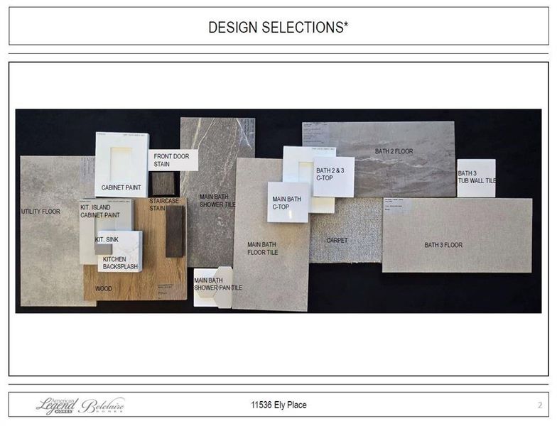 Design selections - Representative photo