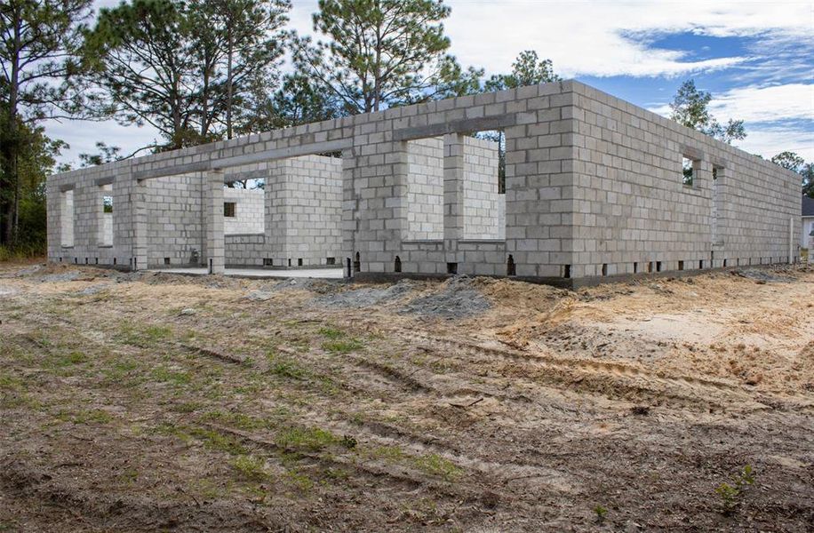In-progress construction of a new home in Pine Ridge Estates, Beverly Hills, FL (Image 3).