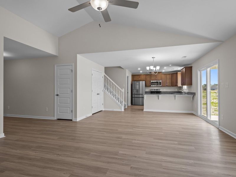 Representative furnished interior of a home built from the Pamlico A by JC Jackson Homes,LLC in Heritage Pointe, Newport (Image 6).
