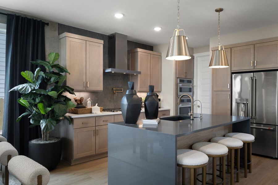 Furnished interior view inside a new home in Terrace Collection At Turner's Crossing, Buda (Image 20).