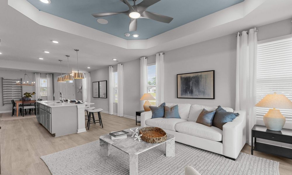 Representative furnished interior of a home built from the The Orchid by Chesapeake Homes in Traditions at Carolina Forest, Myrtle Beach (Image 11).