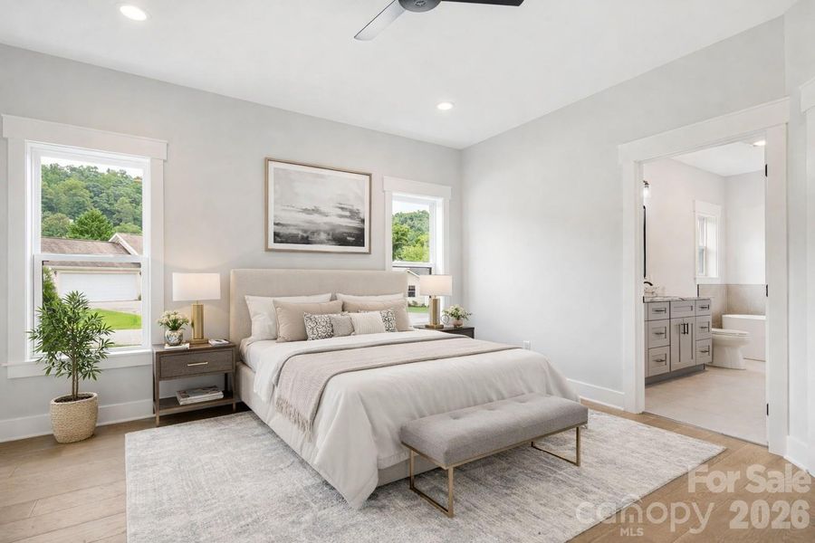 Furnished interior view inside a new home in , Hendersonville (Image 10).