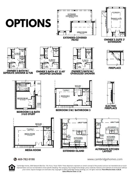 2D floor plan layout of this home in Ribbonwood, Aubrey, TX (Image 5).
