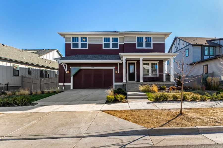 Front exterior of a new home in Westerly, Erie, CO, highlighting curb appeal (Image 30).