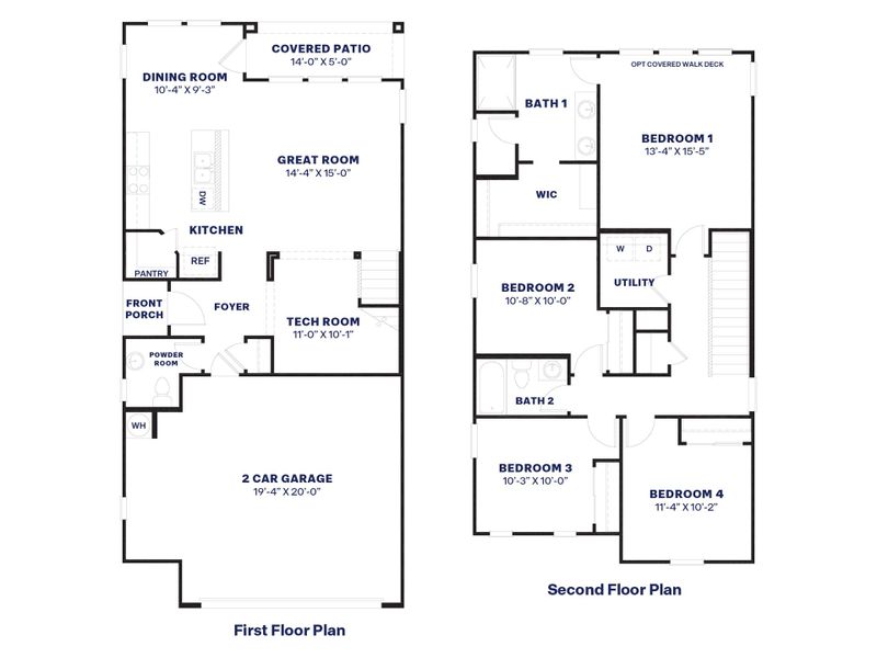 2D floor plan layout of this home in The Buttes at Mystic, Peoria, AZ (Image 5).