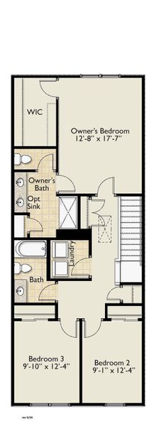 2D floor plan layout of this home in Holly Ridge, Greenville, SC (Image 4).