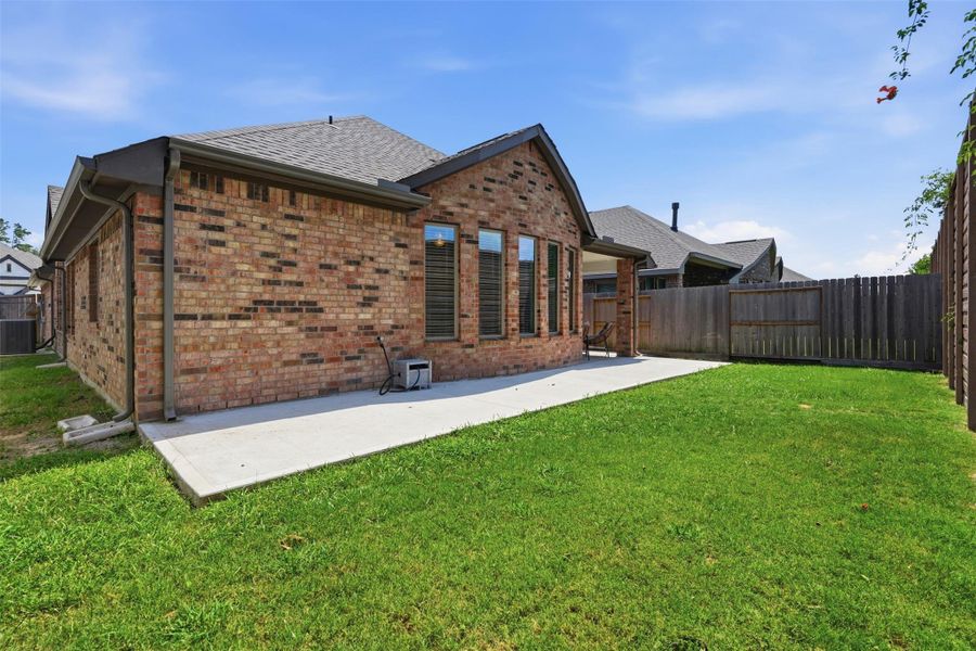 Exterior details and patio area of a home in The Highlands, Porter (Image 3). Exterior details and patio area of a home in The Highlands, Porter (Image 3).
