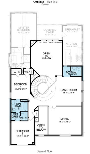 2D floor plan layout for the Amberly by Landon Homes in Fields - East Village, Frisco, TX (Image 7). 2D floor plan layout for the Amberly by Landon Homes in Fields - East Village, Frisco, TX (Image 7).