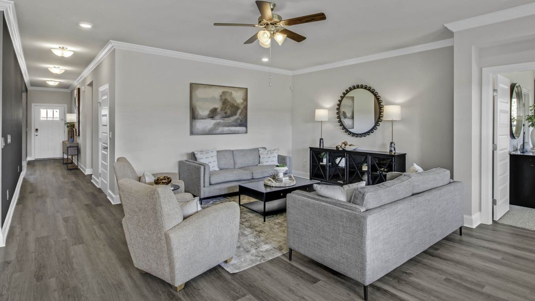 Representative furnished interior of a home built from the Madison by D.R. Horton in Riverwood Gardens, Oakland (Image 8). Representative furnished interior of a home built from the Madison by D.R. Horton in Riverwood Gardens, Oakland (Image 8).
