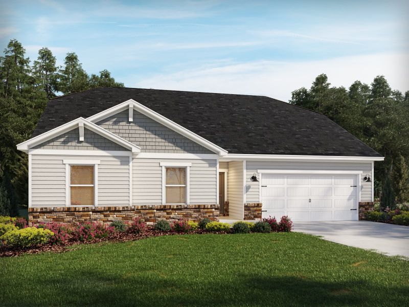 Representative exterior photo of a completed home built from the Parker by Meritage Homes in Calabash Station, Calabash, NC (Image 2). Representative exterior photo of a completed home built from the Parker by Meritage Homes in Calabash Station, Calabash, NC (Image 2).