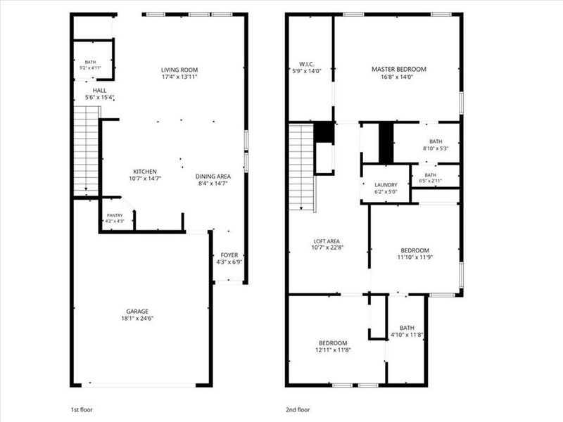 2D floor plan layout of this home in Brooks at Riverview Landing, Smyrna, GA (Image 8).
