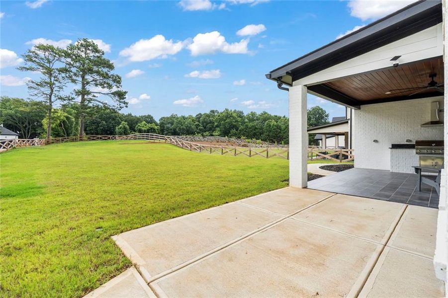 Exterior details and patio area of a home in , Braselton (Image 3). Exterior details and patio area of a home in , Braselton (Image 3).
