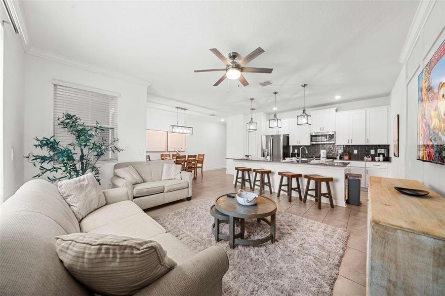 Furnished interior view inside a new home in , Kissimmee (Image 12). Furnished interior view inside a new home in , Kissimmee (Image 12).