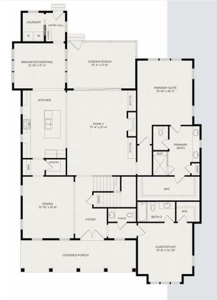 2D floor plan layout of this home in Charleston Proper, Wando, SC (Image 3).