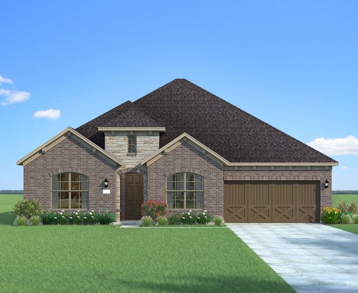 Representative exterior photo of a completed home built from the Avery II by Mattamy Homes in Villages of Creekwood, Frisco, TX (Image 4).