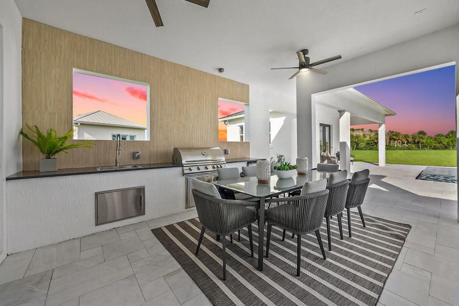 Furnished interior view inside a new home in , Jupiter (Image 64).