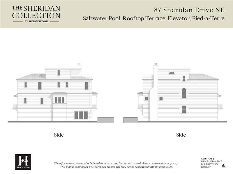 Exterior rendering of this home design in The Sheridan Collection at Delmont, Atlanta, GA (Image 4).