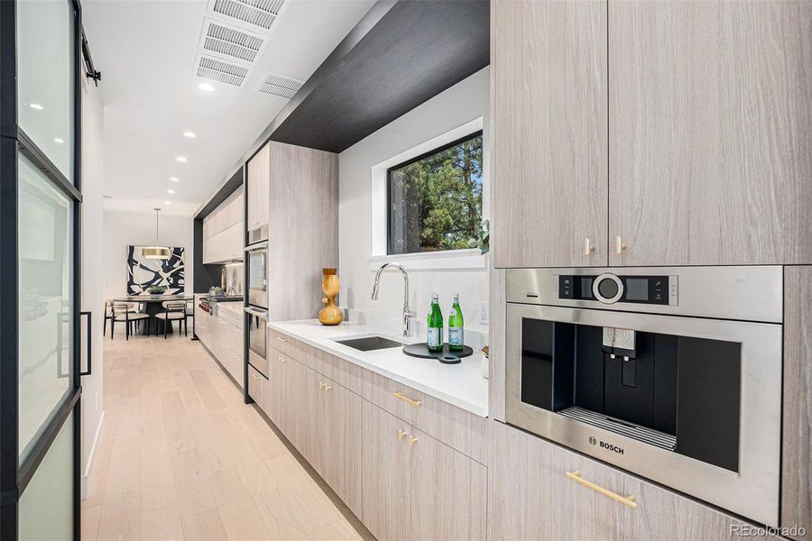 Butler's way with walk-in pantry, sink & smart coffee maker