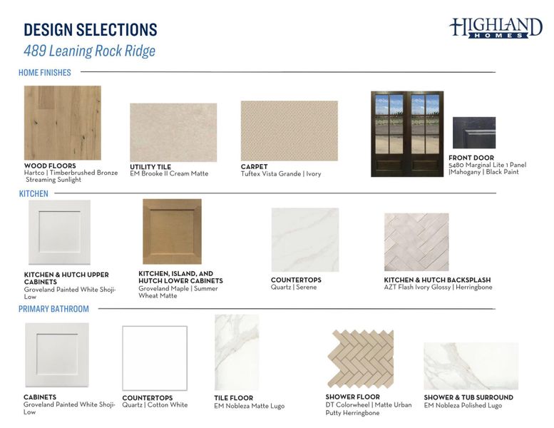 Sample of building materials used in homes in Parten, Austin (Image 26). Sample of building materials used in homes in Parten, Austin (Image 26).