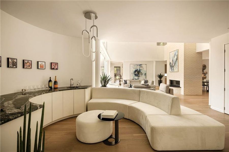 Furnished interior view inside a new home in , Atlanta (Image 13).