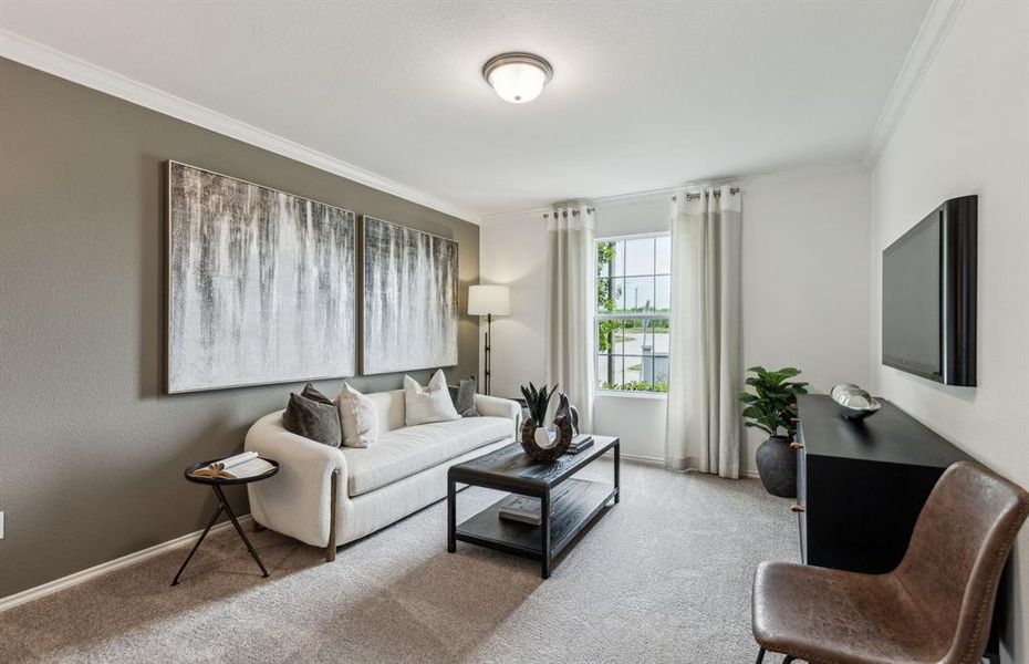 Light-filled flex room providing additional living space *Model representation