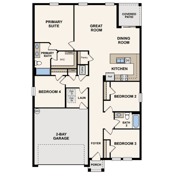 2D floor plan layout for the QUINCY by Century Complete in Daytona Park Estates, Deltona, FL (Image 2). 2D floor plan layout for the QUINCY by Century Complete in Daytona Park Estates, Deltona, FL (Image 2).