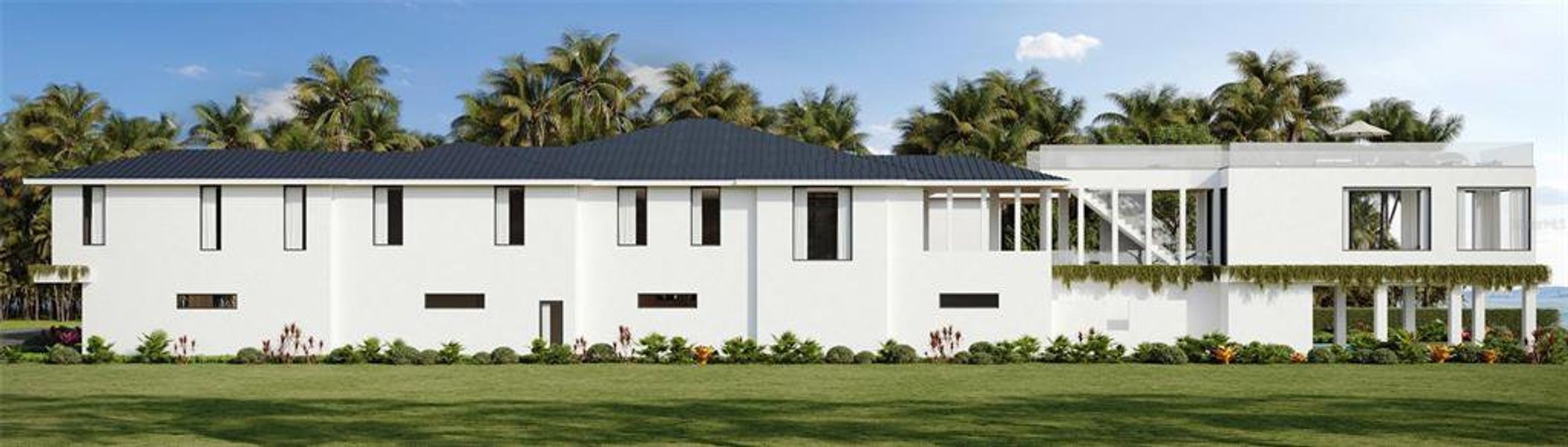 Front exterior of a new home in , Sarasota, FL, highlighting curb appeal (Image 2). Front exterior of a new home in , Sarasota, FL, highlighting curb appeal (Image 2).