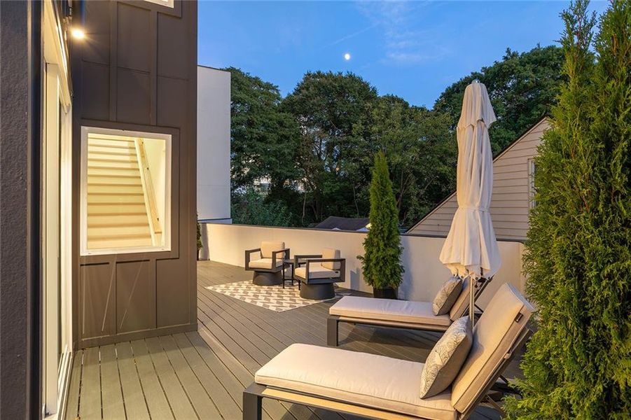 Exterior details and patio area of a home in , Atlanta (Image 2).