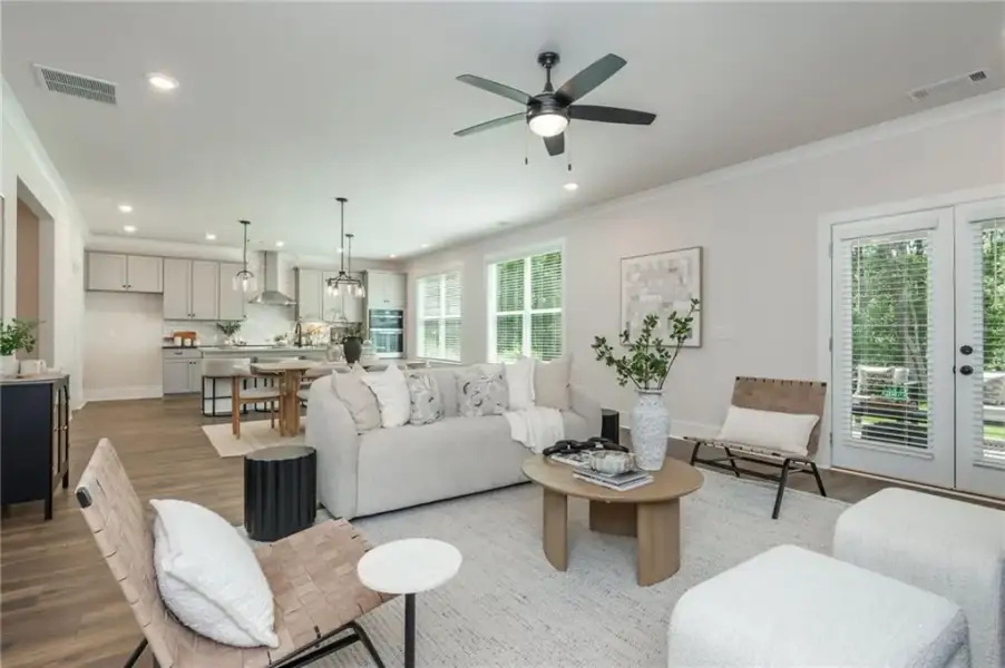 Furnished interior view inside a new home in , Flowery Branch (Image 16).