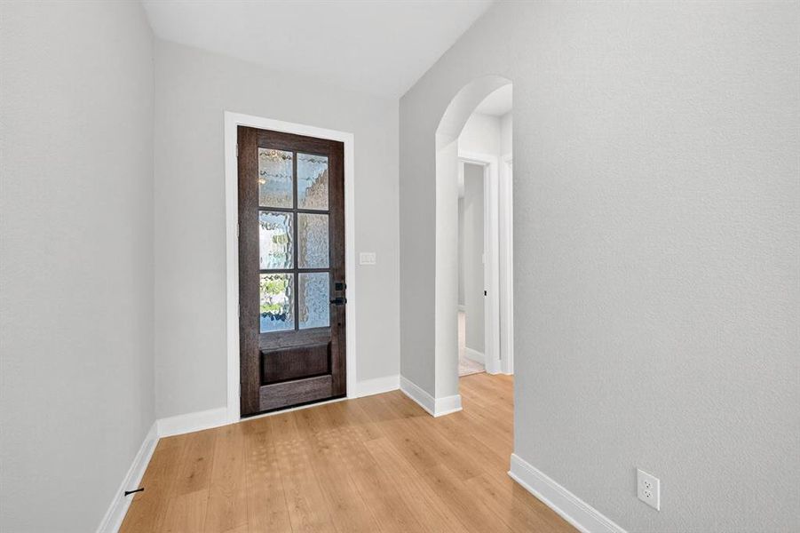Spacious, unfurnished interior of a new home in Pecan Square - Gardens, Northlake (Image 21). Spacious, unfurnished interior of a new home in Pecan Square - Gardens, Northlake (Image 21).