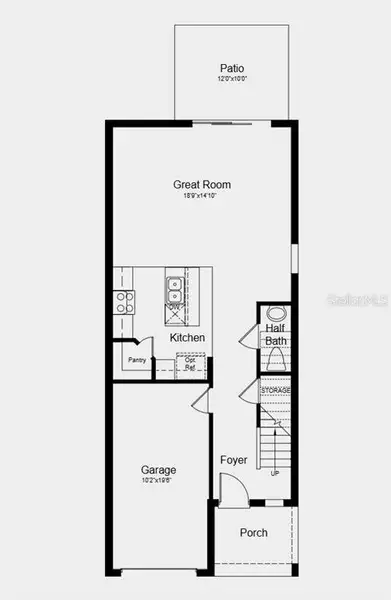 2D floor plan layout of this home in The Towns at Tiburon, Nokomis, FL (Image 3).