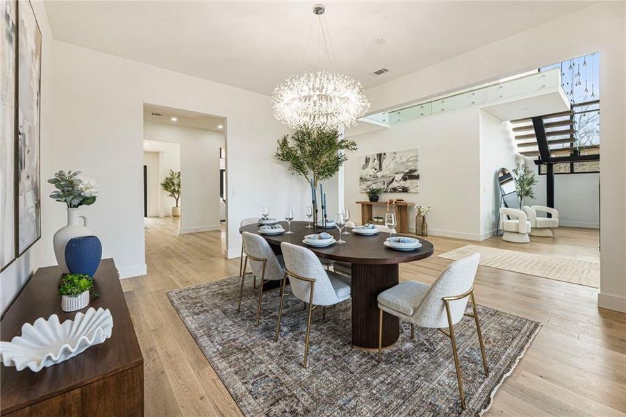 Furnished interior view inside a new home in , Suwanee (Image 76).