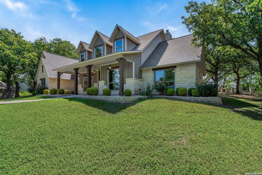 Front exterior of a new home in , Kerrville, TX, highlighting curb appeal (Image 8).