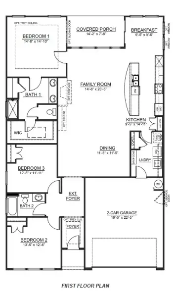 2D floor plan layout of this home in Alder Pond, Campobello, SC (Image 5).