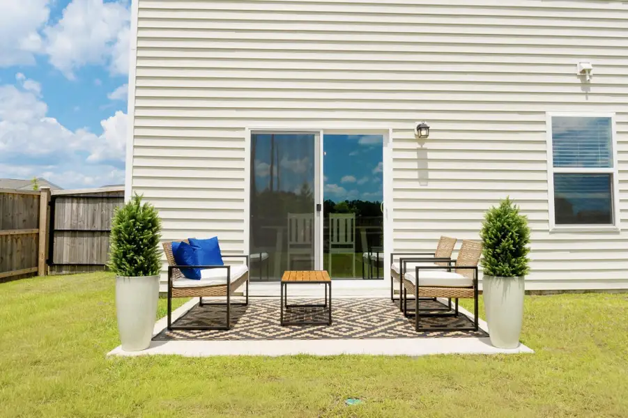 Exterior details and patio area of a home in , Summerville (Image 4). Exterior details and patio area of a home in , Summerville (Image 4).