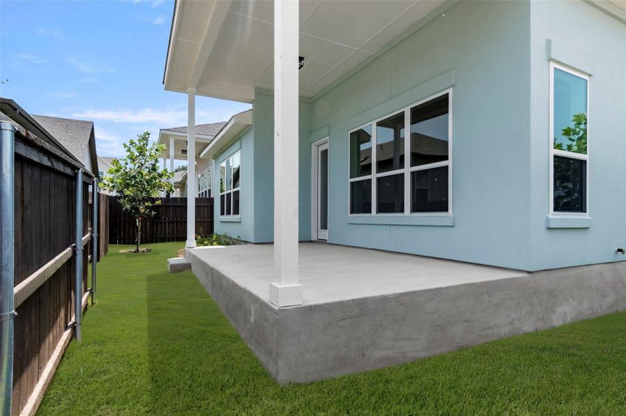 Front exterior of a new home in Cross Creek, Cedar Park, TX, highlighting curb appeal (Image 2).