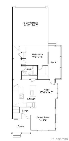 2D floor plan layout of this home in , Thornton, CO (Image 3).