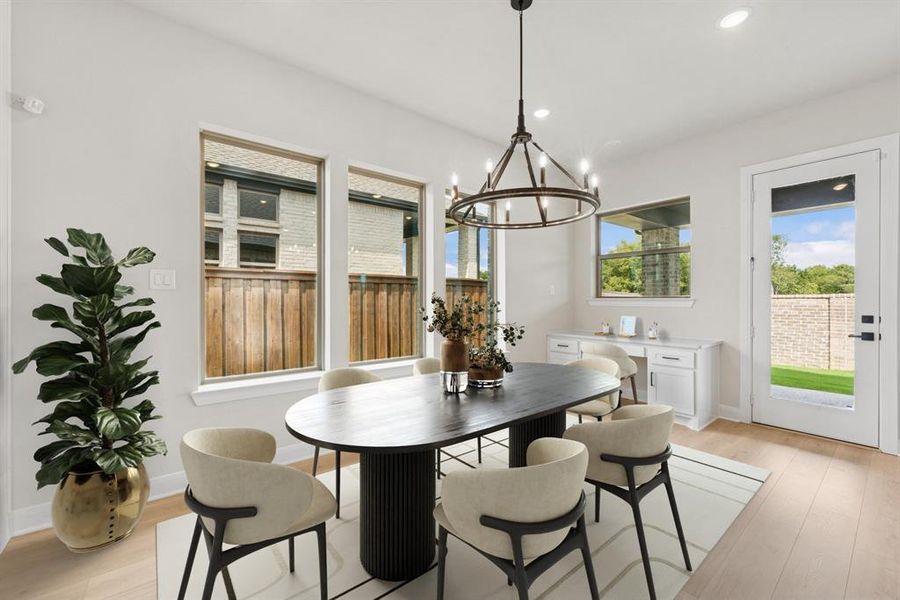 Furnished interior view inside a new home in South Pointe Cottage Series, Mansfield (Image 8). Furnished interior view inside a new home in South Pointe Cottage Series, Mansfield (Image 8).