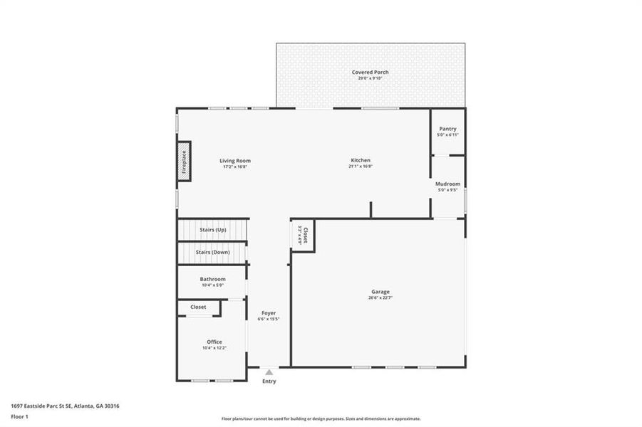 2D floor plan layout of this home in , Atlanta, GA (Image 5).