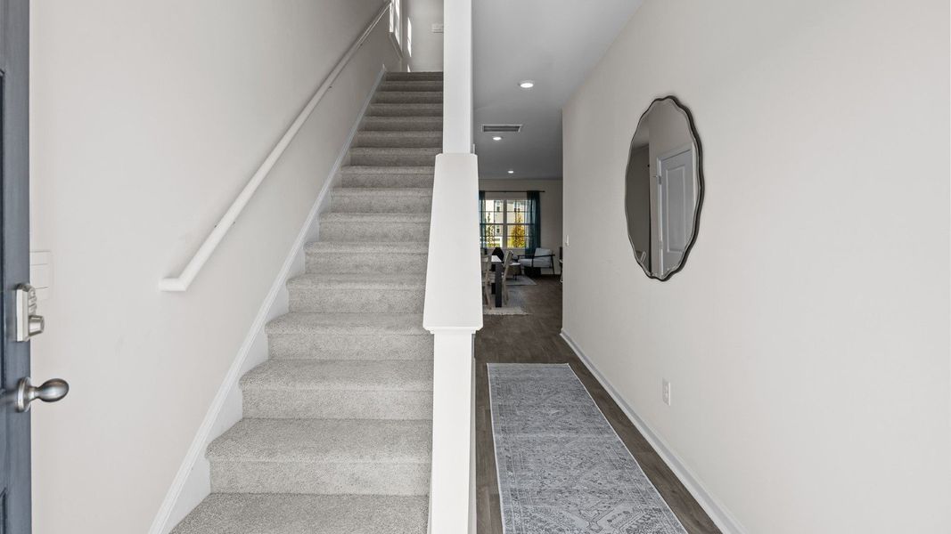 Spacious, unfurnished interior of a new home in The Townes at Ridgewood Farms, Winterville (Image 20). Spacious, unfurnished interior of a new home in The Townes at Ridgewood Farms, Winterville (Image 20).