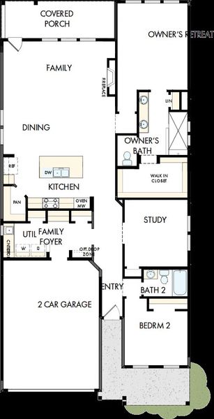 2D floor plan layout of this home in Encore at Streamside - Classic Series, Waxhaw, NC (Image 4).