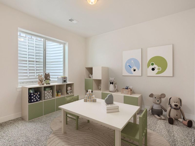 Furnished interior view inside a new home in RainDance, Windsor (Image 11).