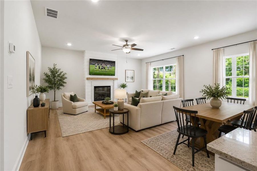 Furnished interior view inside a new home in , Hartwell (Image 11). Furnished interior view inside a new home in , Hartwell (Image 11).