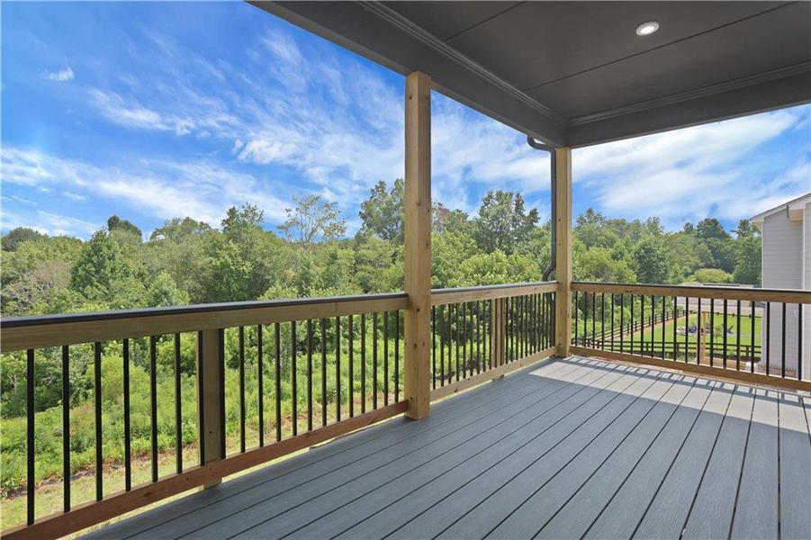 Exterior details and patio area of a home in Hopewell Reserve, Cumming (Image 21).