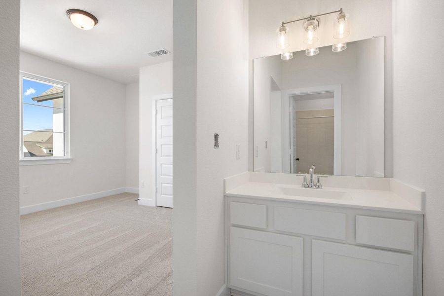 Furnished interior view inside a new home in Santa Rita Ranch - 60', Liberty Hill (Image 8).