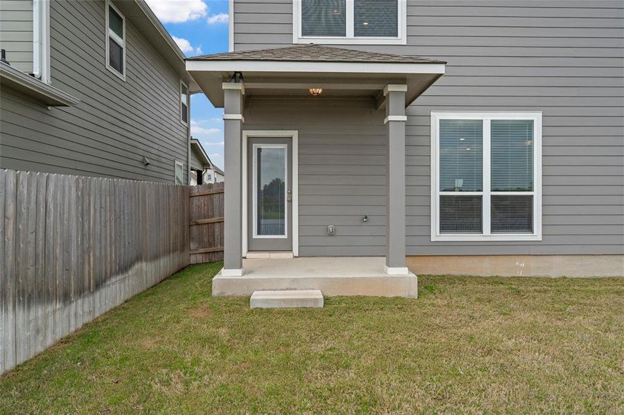 Exterior details and patio area of a home in , Waco (Image 2). Exterior details and patio area of a home in , Waco (Image 2).