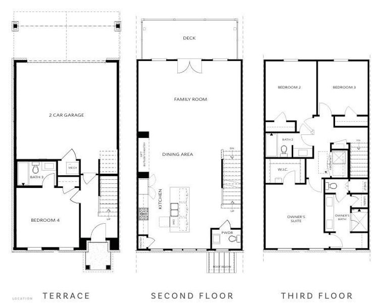 2D floor plan layout of this home in Waterhaven, Cumming, GA (Image 5).