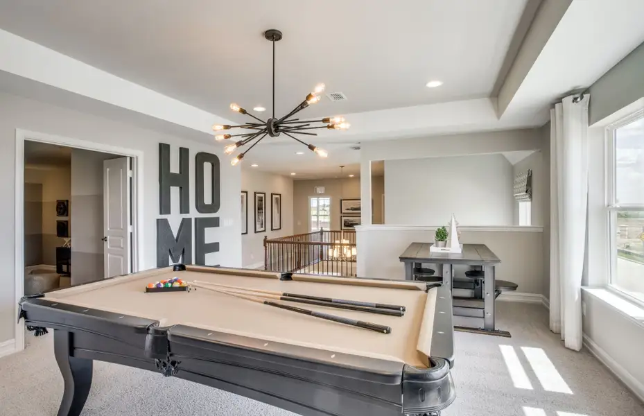 Furnished interior view inside a new home in Bison Ridge, San Antonio (Image 4). Furnished interior view inside a new home in Bison Ridge, San Antonio (Image 4).