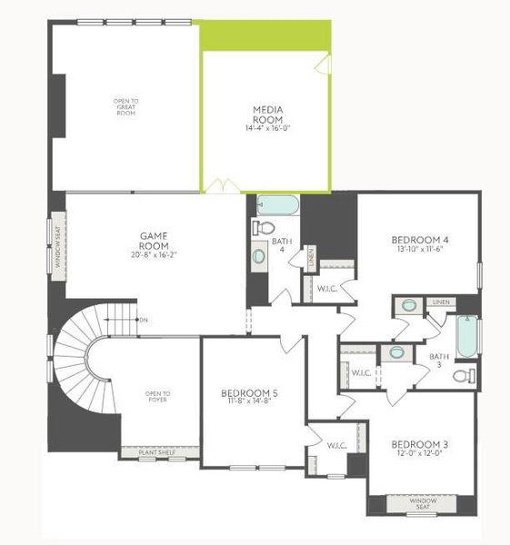 2D floor plan layout of this home in Sienna, Missouri City, TX (Image 3). 2D floor plan layout of this home in Sienna, Missouri City, TX (Image 3).